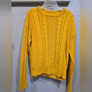 Pull& Bear Yellow Women Sweater Medium